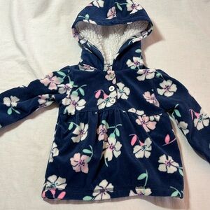 12M Carters fleece dress with hood